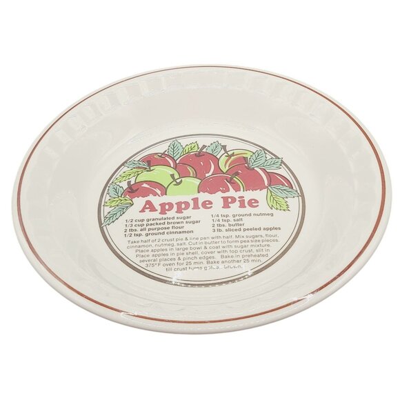 Sunnycraft Sunny's Pride Apple Pie Recipe Pie Baker Sunstone Dish 10.5 inches - Picture 2 of 7